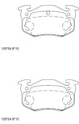 Комплект тормозных колодок, дисковый тормоз ASIMCO KD7719H