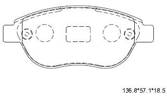 Комплект тормозных колодок, дисковый тормоз ASIMCO KD7720F