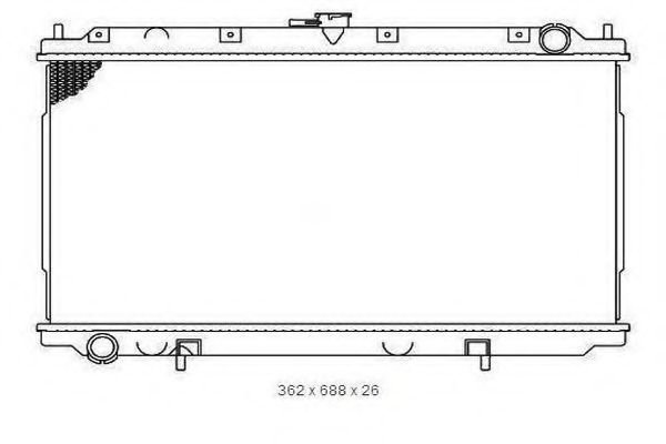 Радиатор, охлаждение двигателя ORDONEZ 2065017