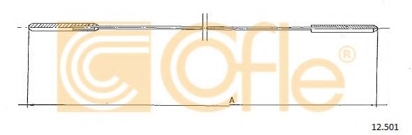 Тросик заслонки отопителя COFLE 12501