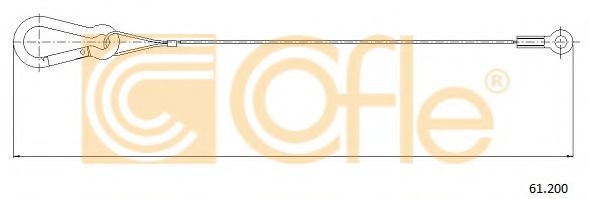 Трос, стояночная тормозная система COFLE 61200