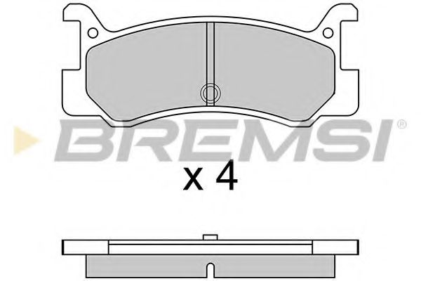Комплект тормозных колодок, дисковый тормоз BREMSI BP2328