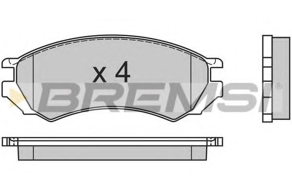 Комплект тормозных колодок, дисковый тормоз BREMSI BP2468