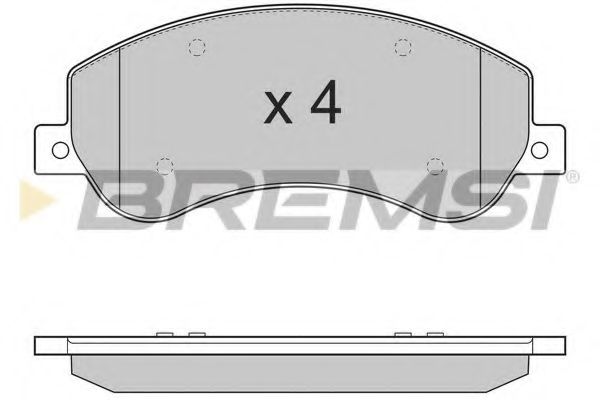 Комплект тормозных колодок, дисковый тормоз BREMSI BP3274