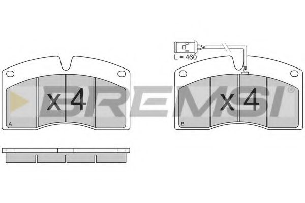 Комплект тормозных колодок, дисковый тормоз BREMSI 29118