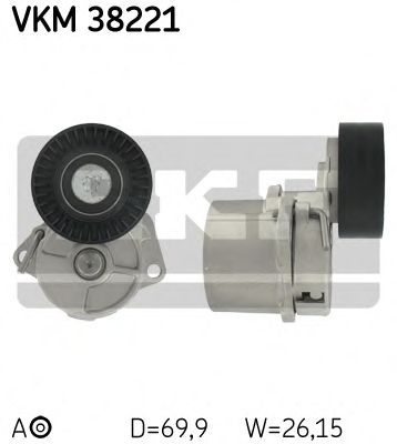 Натяжной ролик, поликлиновой  ремень SKF VKM 38221