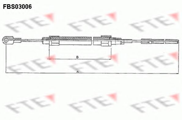 Трос, стояночная тормозная система FTE FBS03006