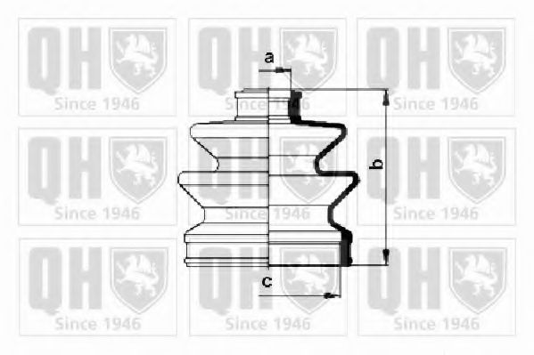 Комплект пылника, приводной вал QUINTON HAZELL QJB115
