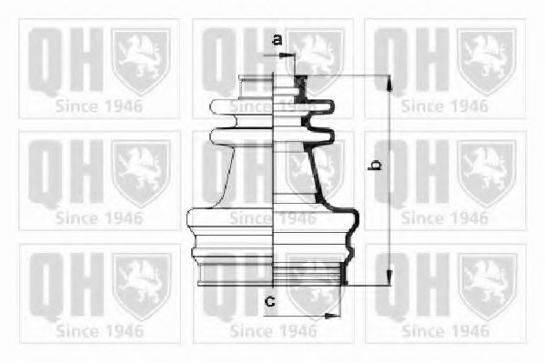 Комплект пылника, приводной вал QUINTON HAZELL QJB163