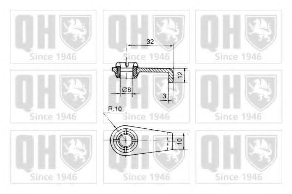 Газовая пружина, крышка багажник QUINTON HAZELL QTS128125