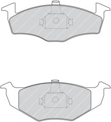 Комплект тормозных колодок, дисковый тормоз FERODO FDB1101