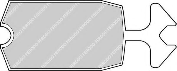 Комплект тормозных колодок, дисковый тормоз FERODO FDB57B