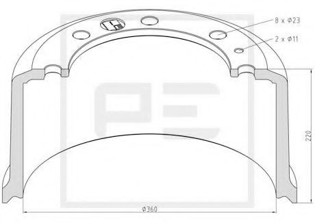 Тормозной барабан AUGER 31160