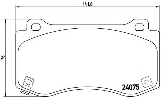 Комплект тормозных колодок, дисковый тормоз BREMBO P 11 023