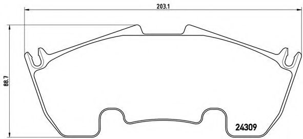 Комплект тормозных колодок, дисковый тормоз BREMBO P 50 079