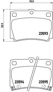 Комплект тормозных колодок, дисковый тормоз BREMBO P 54 026