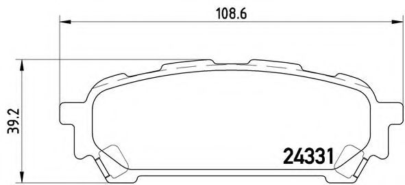 Комплект тормозных колодок, дисковый тормоз BREMBO P 78 014