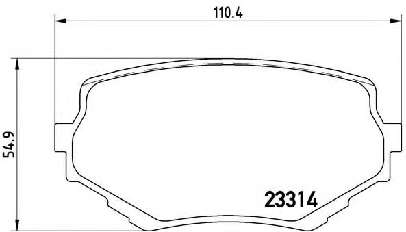 Комплект тормозных колодок, дисковый тормоз BREMBO P 79 009