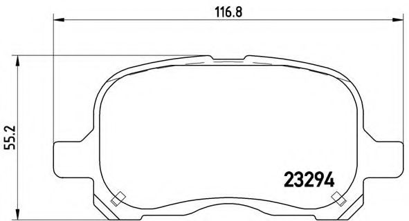 Комплект тормозных колодок, дисковый тормоз BREMBO P 83 044