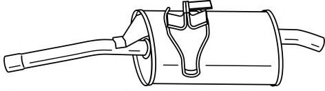Глушитель выхлопных газов конечный AKS DASIS SG44638