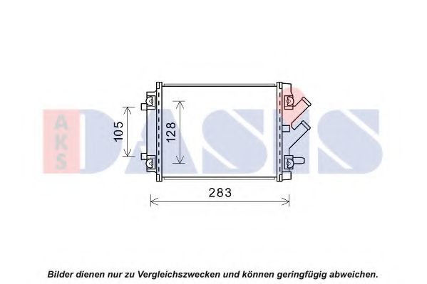 Радиатор, охлаждение двигателя AKS DASIS 480001N