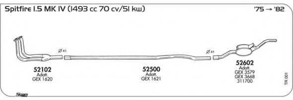 Система выпуска ОГ AKS DASIS SGTR001
