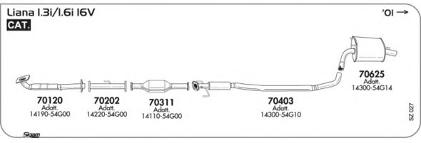 Система выпуска ОГ AKS DASIS SGSZ027