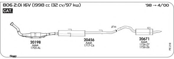 Система выпуска ОГ AKS DASIS SGPE218
