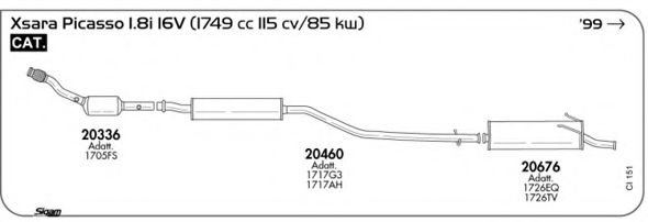 Система выпуска ОГ AKS DASIS SGCI151