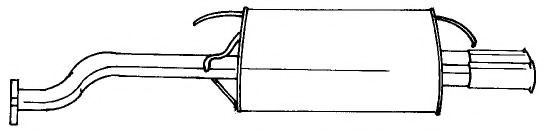 Глушитель выхлопных газов конечный AKS DASIS SG65628