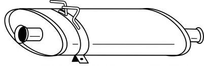 Средний глушитель выхлопных газов AKS DASIS SG49413