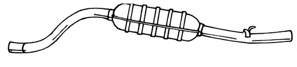 Глушитель выхлопных газов конечный AKS DASIS SG18616