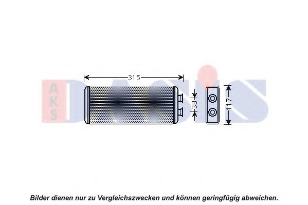 Теплообменник, отопление салона AKS DASIS 379005N