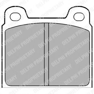 Комплект тормозных колодок, дисковый тормоз DELPHI LP61