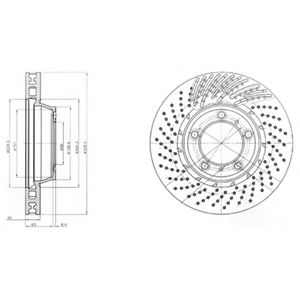 Тормозной диск DELPHI BG9095C