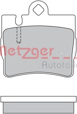 Комплект тормозных колодок, дисковый тормоз METZGER 1170460