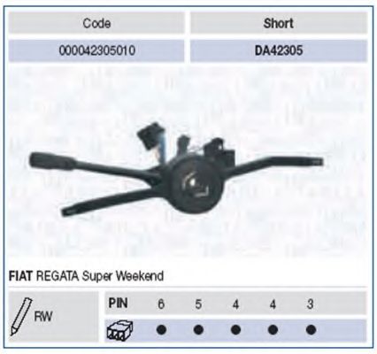 Выключатель на колонке рулевого управления MAGNETI MARELLI 42305