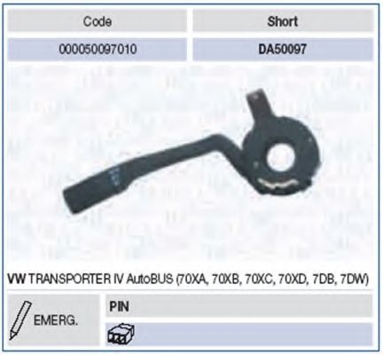 Выключатель на колонке рулевого управления MAGNETI MARELLI 000050097010