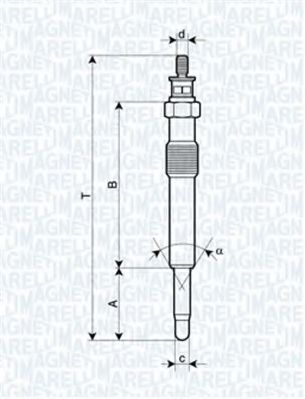 Свеча накаливания MAGNETI MARELLI 062900018304