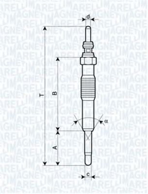 Свеча накаливания MAGNETI MARELLI 062900027304