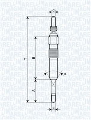 Свеча накаливания MAGNETI MARELLI 062900028304