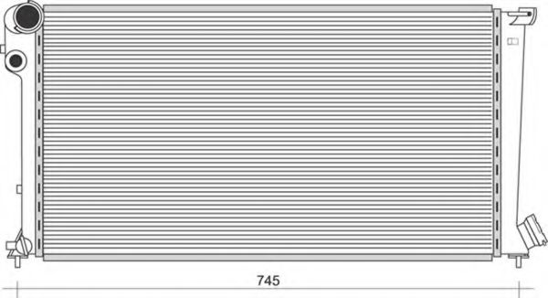 Радиатор, охлаждение двигателя MAGNETI MARELLI 350213864000