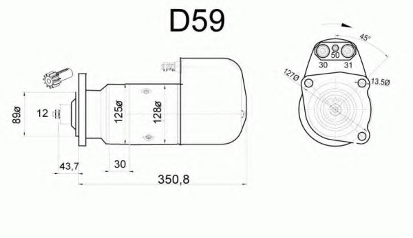 Стартер DELCO REMY 19024083