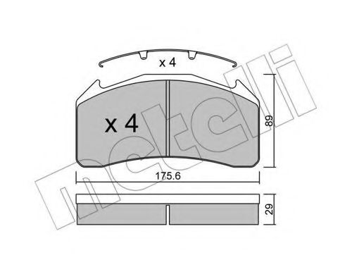 Комплект тормозных колодок, дисковый тормоз METELLI 22-0591-0