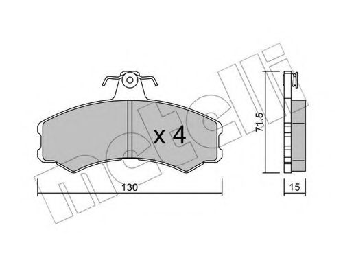 Комплект тормозных колодок, дисковый тормоз METELLI 22-0031-1