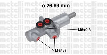 Главный тормозной цилиндр METELLI 05-0733