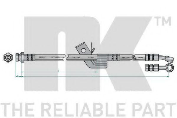 Тормозной шланг NK 853449