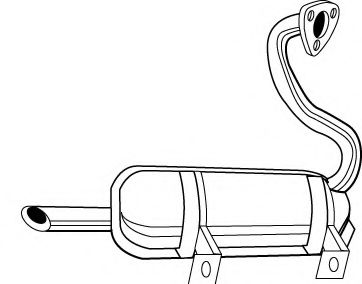 Глушитель выхлопных газов конечный FONOS 31001