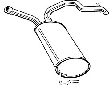Глушитель выхлопных газов конечный FONOS 611897