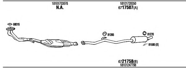 Система выпуска ОГ FONOS BW51803A